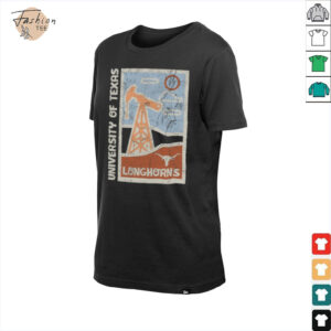 Graphite Texas Longhorns Comfort Colors Distressed Graphics Minimal Vista T Shirt