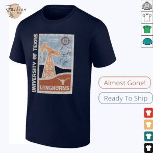 Graphite Texas Longhorns Comfort Colors Distressed Graphics Minimal Vista T Shirt