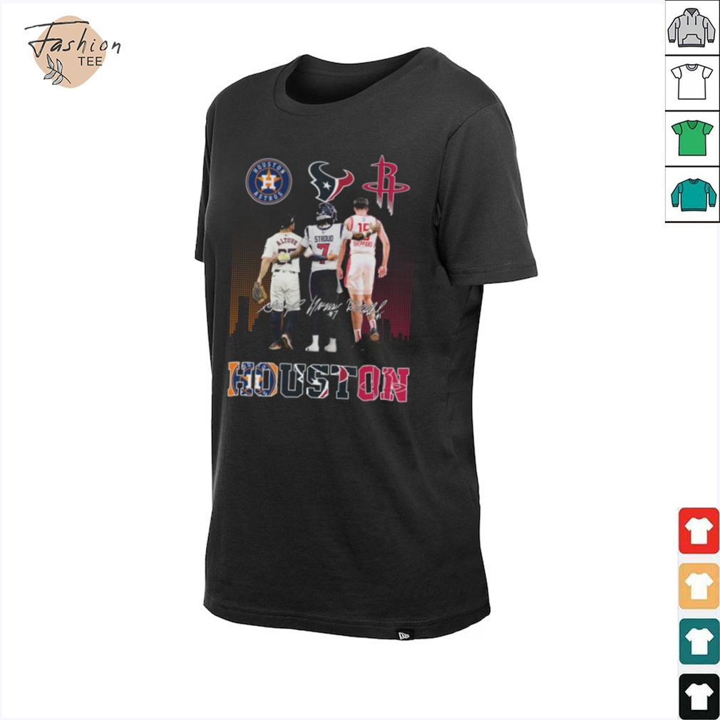 Houston Astros x Houston Texans x Houston Rockets Signature Unisex T Shirt Houston Astros x Houston Texans x Houston Rockets Signature Unisex T Shirt