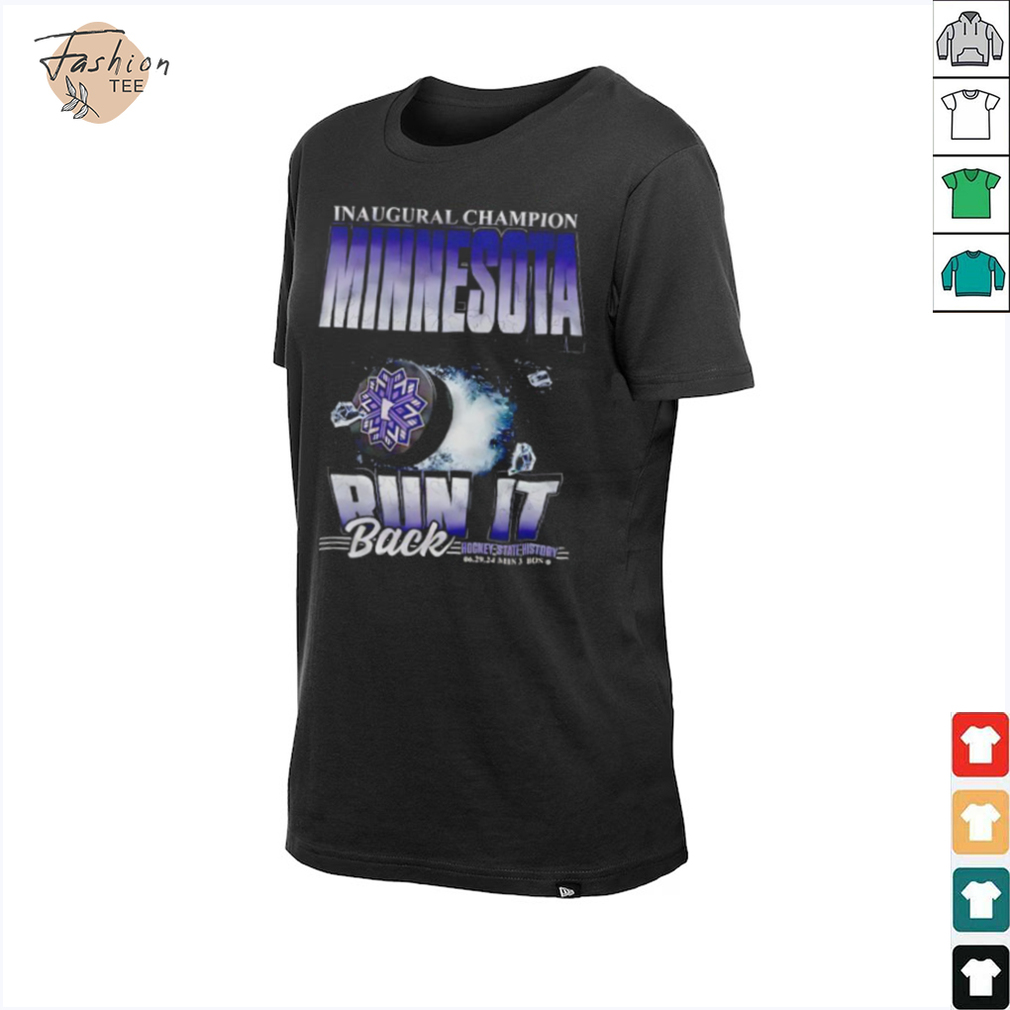 Inaugural Champion Minnesota run it back hockey State history shirt Inaugural Champion Minnesota run it back hockey State history shirt