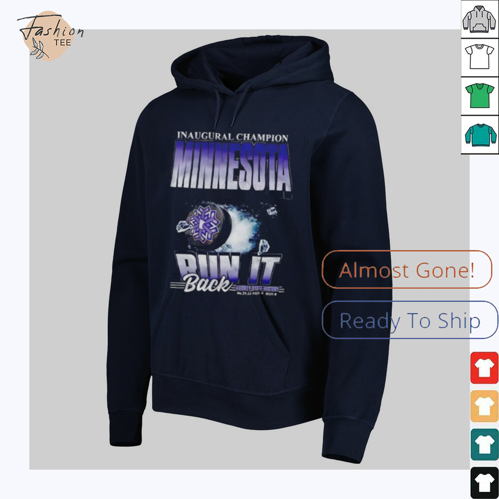 Inaugural Champion Minnesota run it back hockey State history shirt Inaugural Champion Minnesota run it back hockey State history shirt