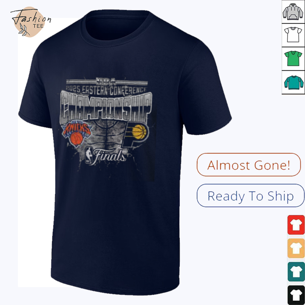 Indiana Pacers Vs New York Knicks Matchup NBA 2025 Eastern Conference Finals Black Classic T Shirt Indiana Pacers Vs New York Knicks Matchup NBA 2025 Eastern Conference Finals Black Classic T Shirt