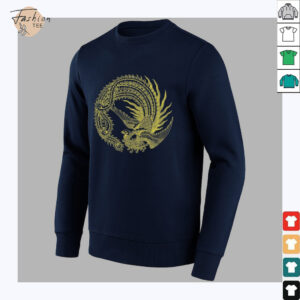 JTxPM 2 Peacock Long Sleeve Cotton Black Shirt