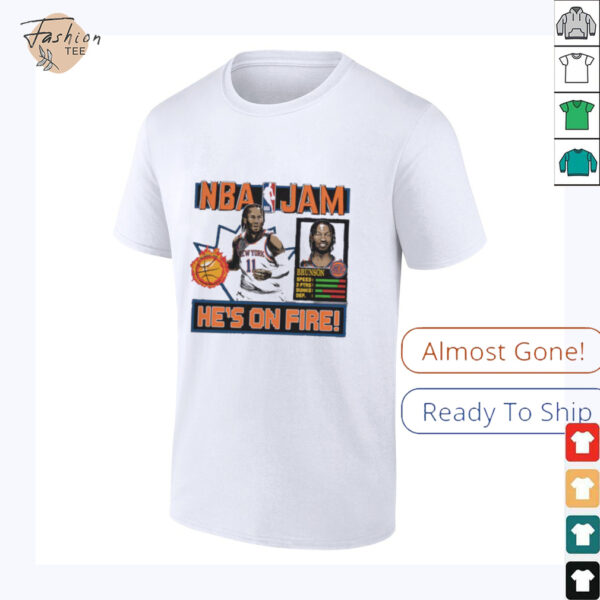 Jalen Brunson New York Knicks Homage Unisex NBA Jam Tri Blend T Shirt