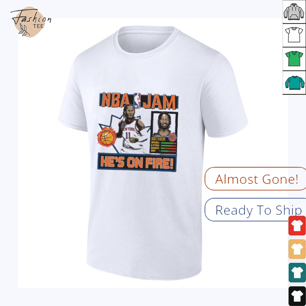 Jalen Brunson New York Knicks Homage Unisex NBA Jam Tri Blend T Shirt Jalen Brunson New York Knicks Homage Unisex NBA Jam Tri Blend T Shirt