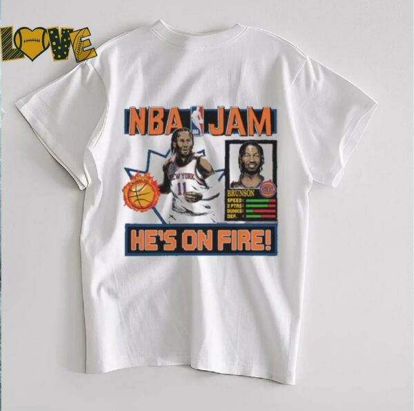 Jalen Brunson New York Knicks Homage Unisex NBA Jam Tri Blend T Shirt