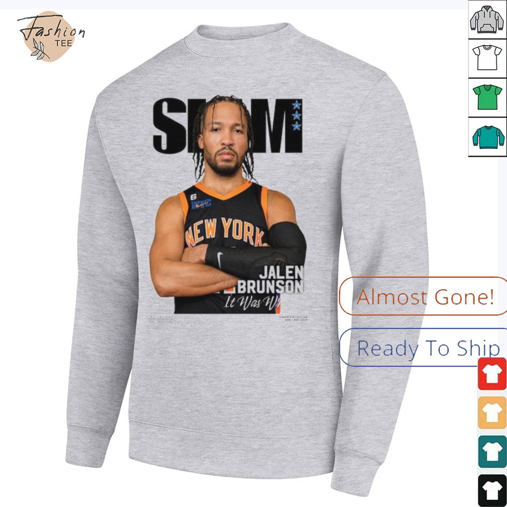 Jalen Brunson New York Knicks SLAM Cover T Shirt_4_11zon Jalen Brunson New York Knicks SLAM Cover T Shirt_4_11zon