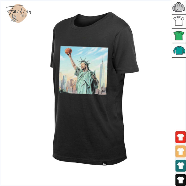 Jalen Brunson New York Knicks Statue Of Liberty Cover Nike Kobe 6 PE’s NBA 2025 T shirts