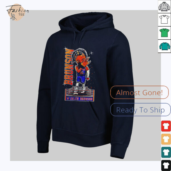 Jalen Brunson WWE cartoon shirt