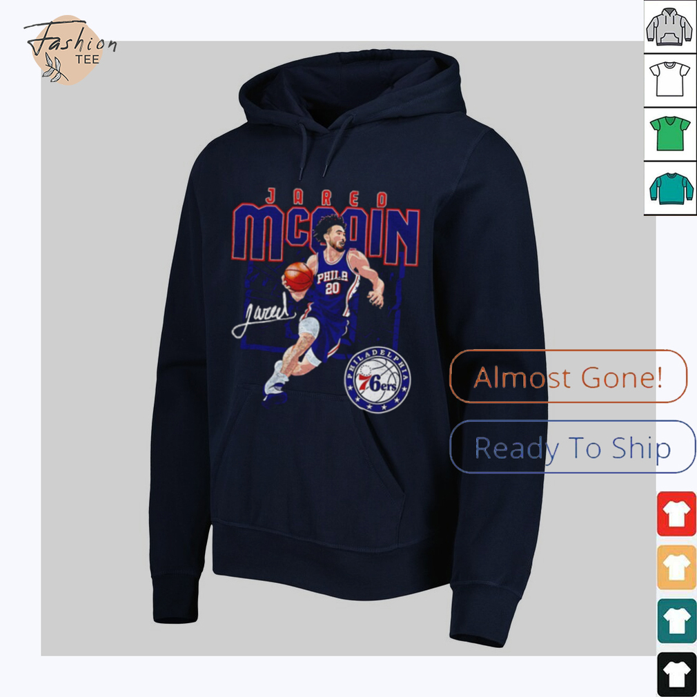 Jared McCain Philadelphia 76ers basketball player shattered signature shirt Jared McCain Philadelphia 76ers basketball player shattered signature shirt