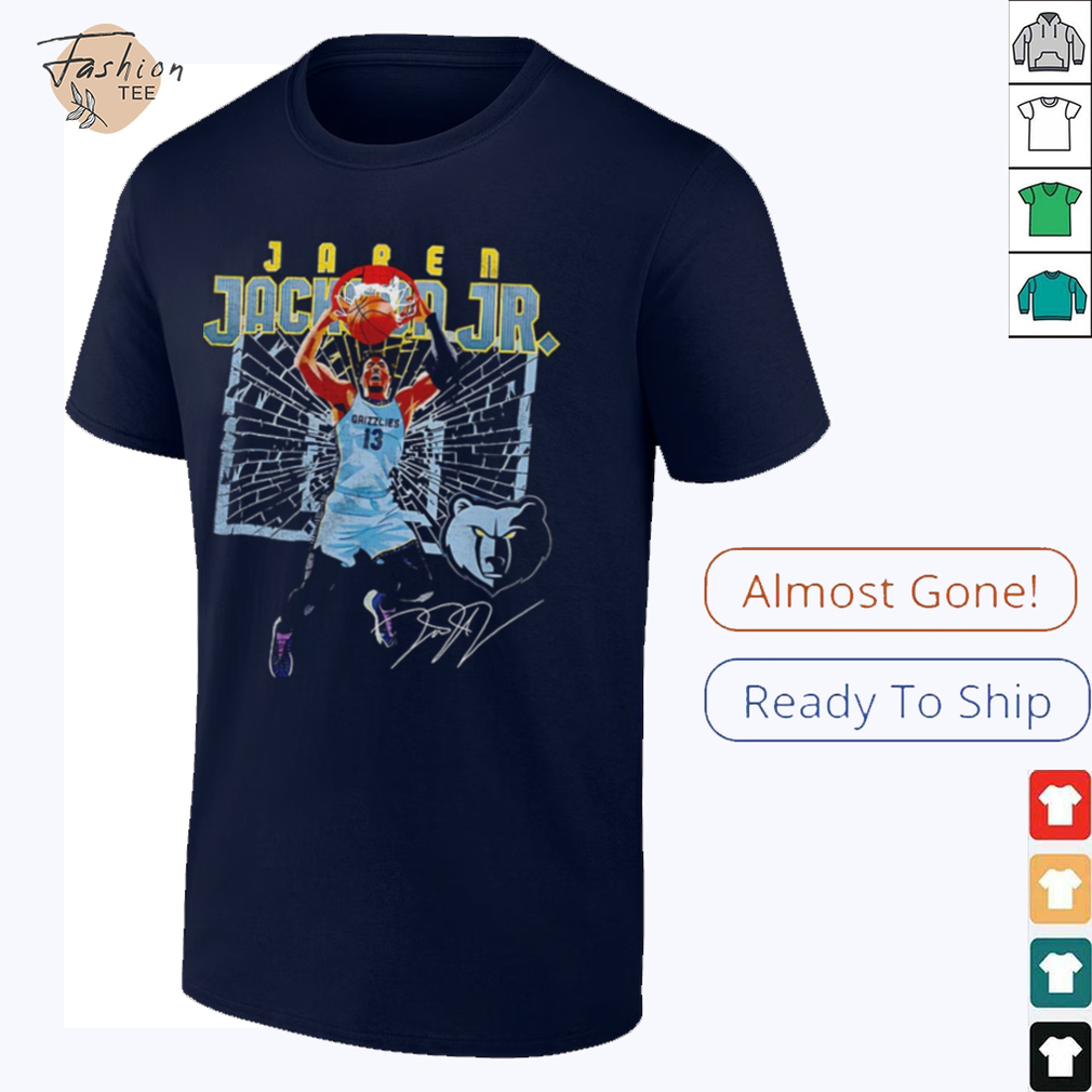 Jaren Jackson Jr. Memphis Grizzlies basketball player shattered signature shirt Jaren Jackson Jr. Memphis Grizzlies basketball player shattered signature shirt