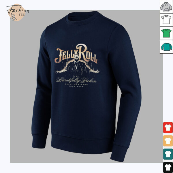 Jelly Roll The Beautifully Broken Great Northern Tour 2025 Rain T shirts
