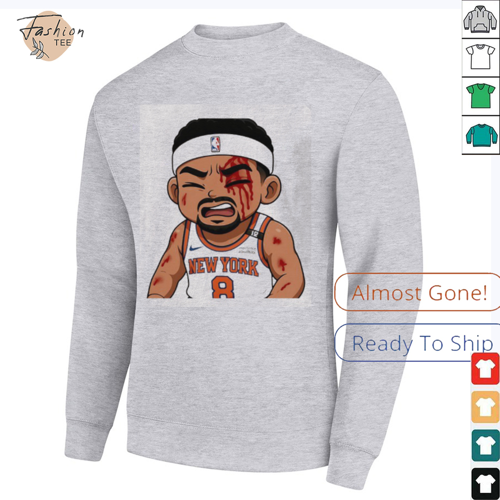 Josh Hart Knicks left bloodied after taking elbow to the face Celtics chibi shirt Josh Hart Knicks left bloodied after taking elbow to the face Celtics chibi shirt