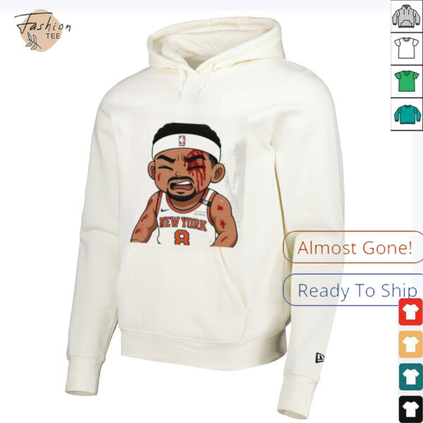 Josh Hart Knicks left bloodied after taking elbow to the face Celtics chibi shirt