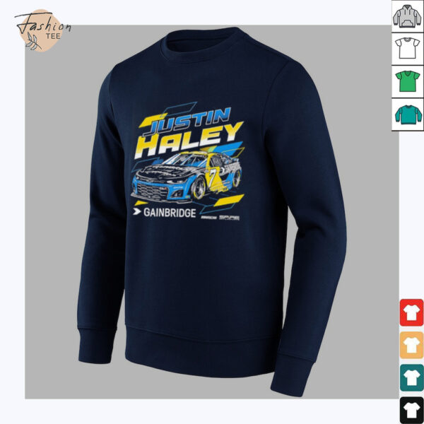 Justin Haley Gainbridge No 7 Chevrolet ZL1 for Spire Motorsports shirt