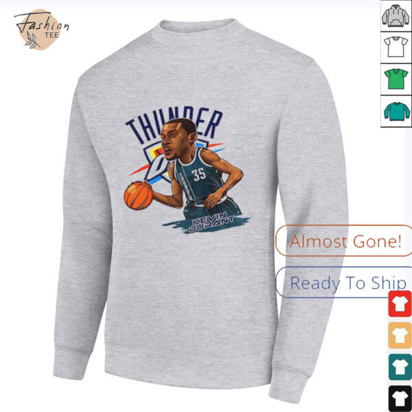 Kevin Durant 35 Oklahoma City Thunder NBA Basketball cartoon shirt