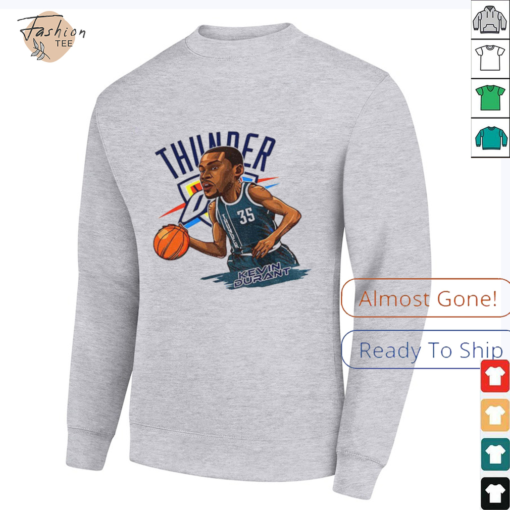 Kevin Durant 35 Oklahoma City Thunder NBA Basketball cartoon shirt Kevin Durant 35 Oklahoma City Thunder NBA Basketball cartoon shirt