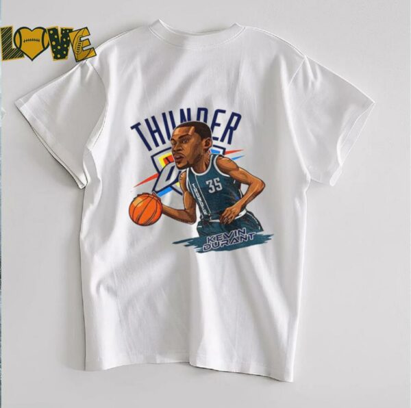 Kevin Durant 35 Oklahoma City Thunder NBA Basketball cartoon shirt
