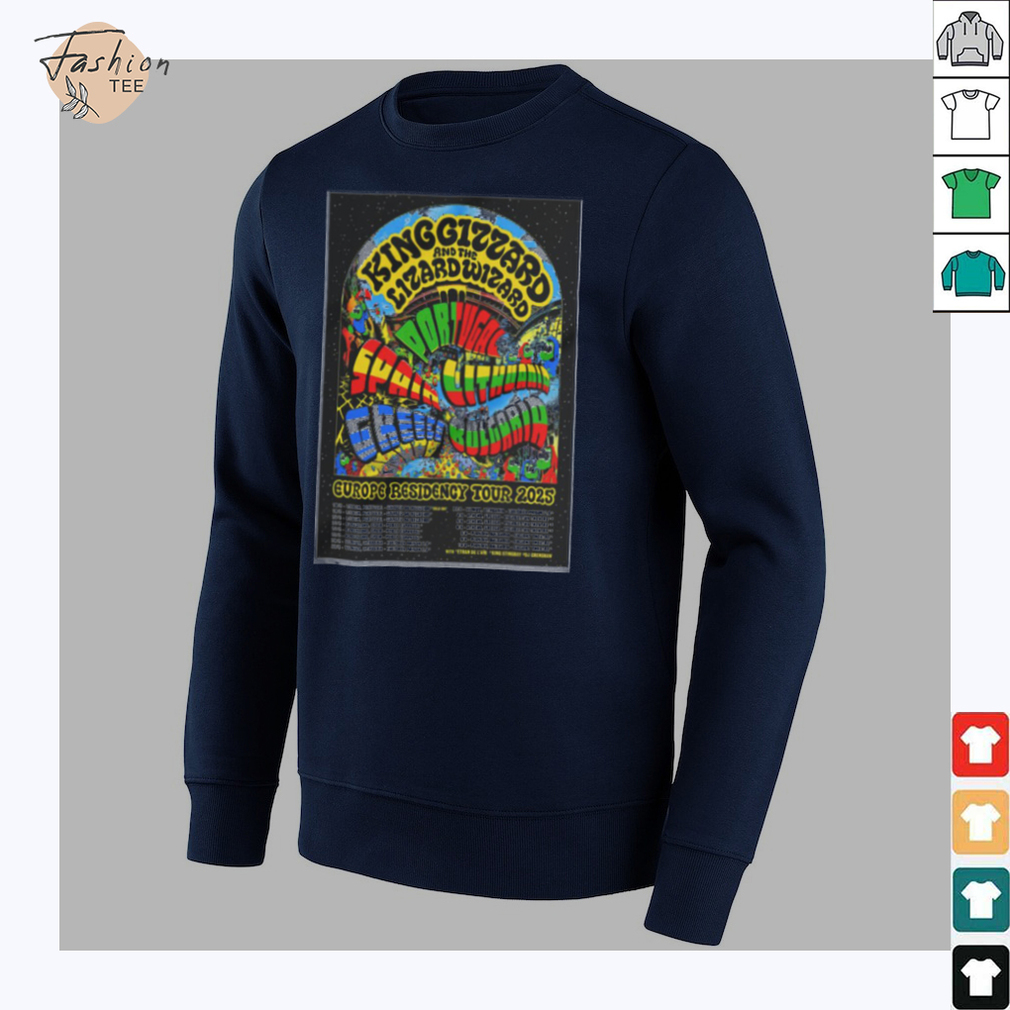 King Gizzard & The Lizard Wizard Europe Residency Tour 2025 Shirt King Gizzard & The Lizard Wizard Europe Residency Tour 2025 Shirt