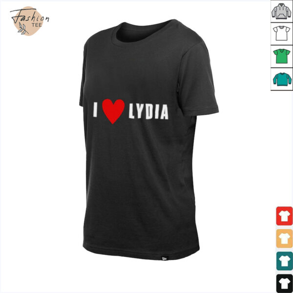 Kori King wearing I Love Lydia shirt