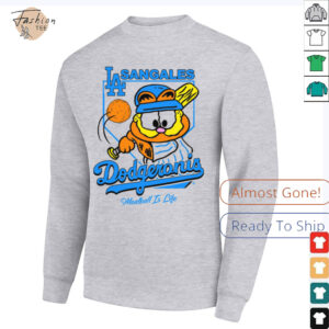 LA Sangales Dodgeronis Meatball Is Life Baseball Cartoon Graphic Tee