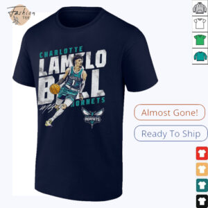 LaMelo Ball Charlotte Hornets basketball player slant signature shirt