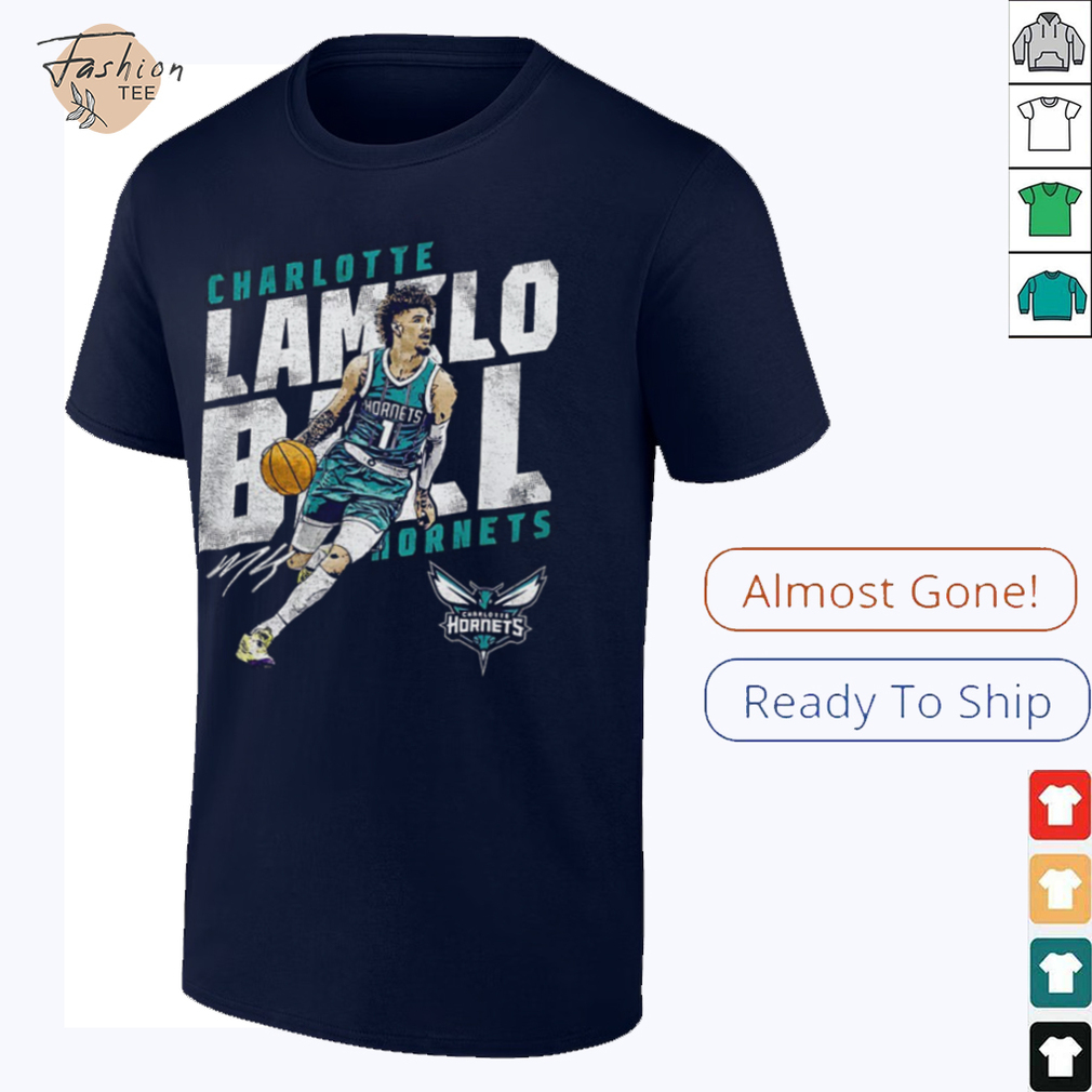 LaMelo Ball Charlotte Hornets basketball player slant signature shirt LaMelo Ball Charlotte Hornets basketball player slant signature shirt
