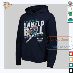 LaMelo Ball Charlotte Hornets basketball player slant signature shirt