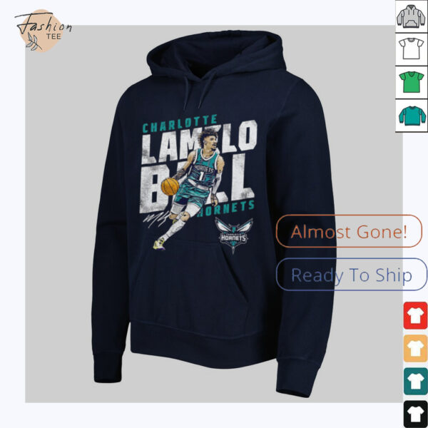 LaMelo Ball Charlotte Hornets basketball player slant signature shirt