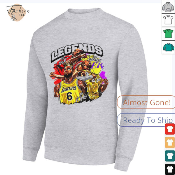 LeBron James Los Angeles Lakers Basketball NBA Legends the goat the mamba shirt