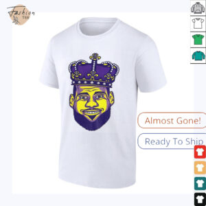 Lebron James Los Angeles Lakers NBA Basketball King big head cartoon shirt
