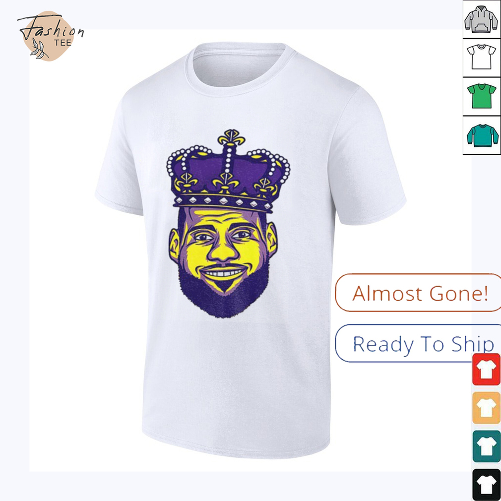 Lebron James Los Angeles Lakers NBA Basketball King big head cartoon shirt Lebron James Los Angeles Lakers NBA Basketball King big head cartoon shirt