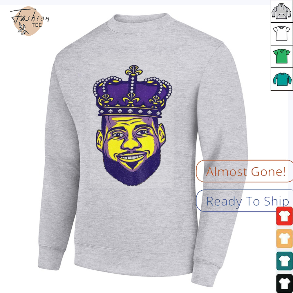 Lebron James Los Angeles Lakers NBA Basketball King big head cartoon shirt Lebron James Los Angeles Lakers NBA Basketball King big head cartoon shirt