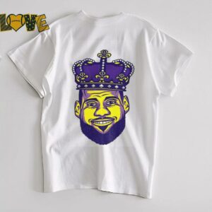 Lebron James Los Angeles Lakers NBA Basketball King big head cartoon shirt
