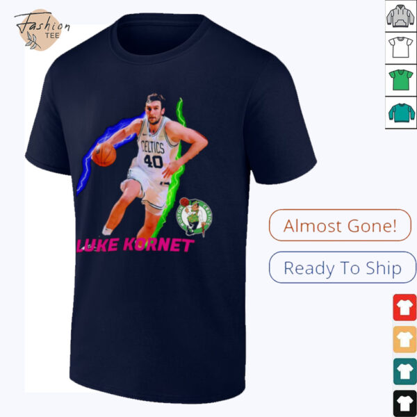 Luke Kornet Boston Celtics Basketball NBA Playoffs 2025 lightning shirt
