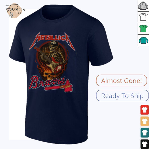 Metallica Braves T Shirt Unique Gifts For Baseball Fans