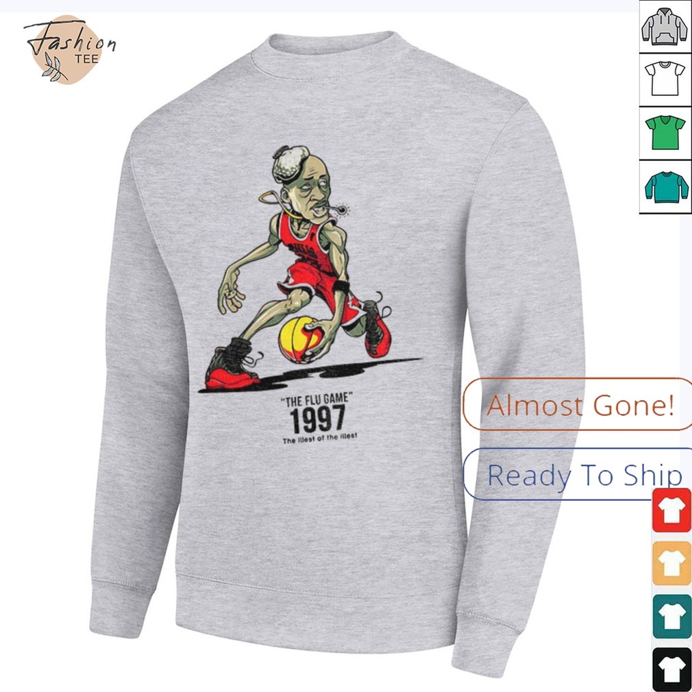 Michael Jordan Chicago Bulls NBA Basketball the flu game 1997 the illest of the illest shirt Michael Jordan Chicago Bulls NBA Basketball the flu game 1997 the illest of the illest shirt