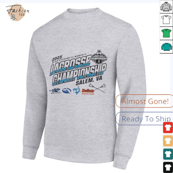 Middlebury Colby Mules Tufts University Gettysburg NCAA DIII Women’s Lacrosse Championship 2025 shirt