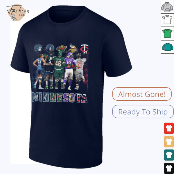 Minnesota Lynx Timberwolves Minnesota Wild Vikings Minnesota Twins T Shirt Fans Gifts