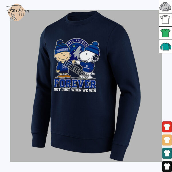 Minnesota Timberwolves Snoopy And Charlie Brown Forever Fan Shirt