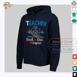 Minnesota Timberwolves Teacher Teach Love Inspire Shirt