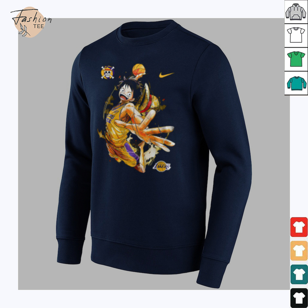 Monkey D Luffy One Piece The Straw Hat Pirates Are Joining The Lakers T Shirt Gifts For Him Monkey D Luffy One Piece The Straw Hat Pirates Are Joining The Lakers T Shirt Gifts For Him