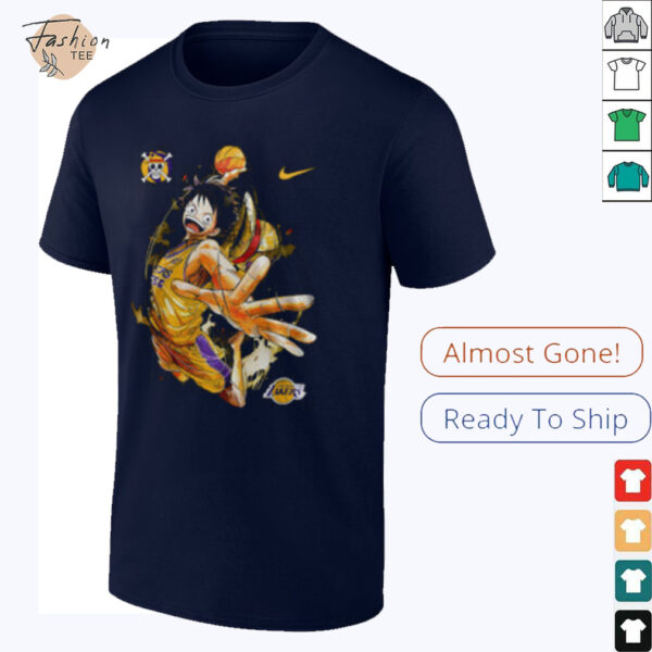 Monkey D Luffy One Piece The Straw Hat Pirates Are Joining The Lakers T Shirt Gifts For Him