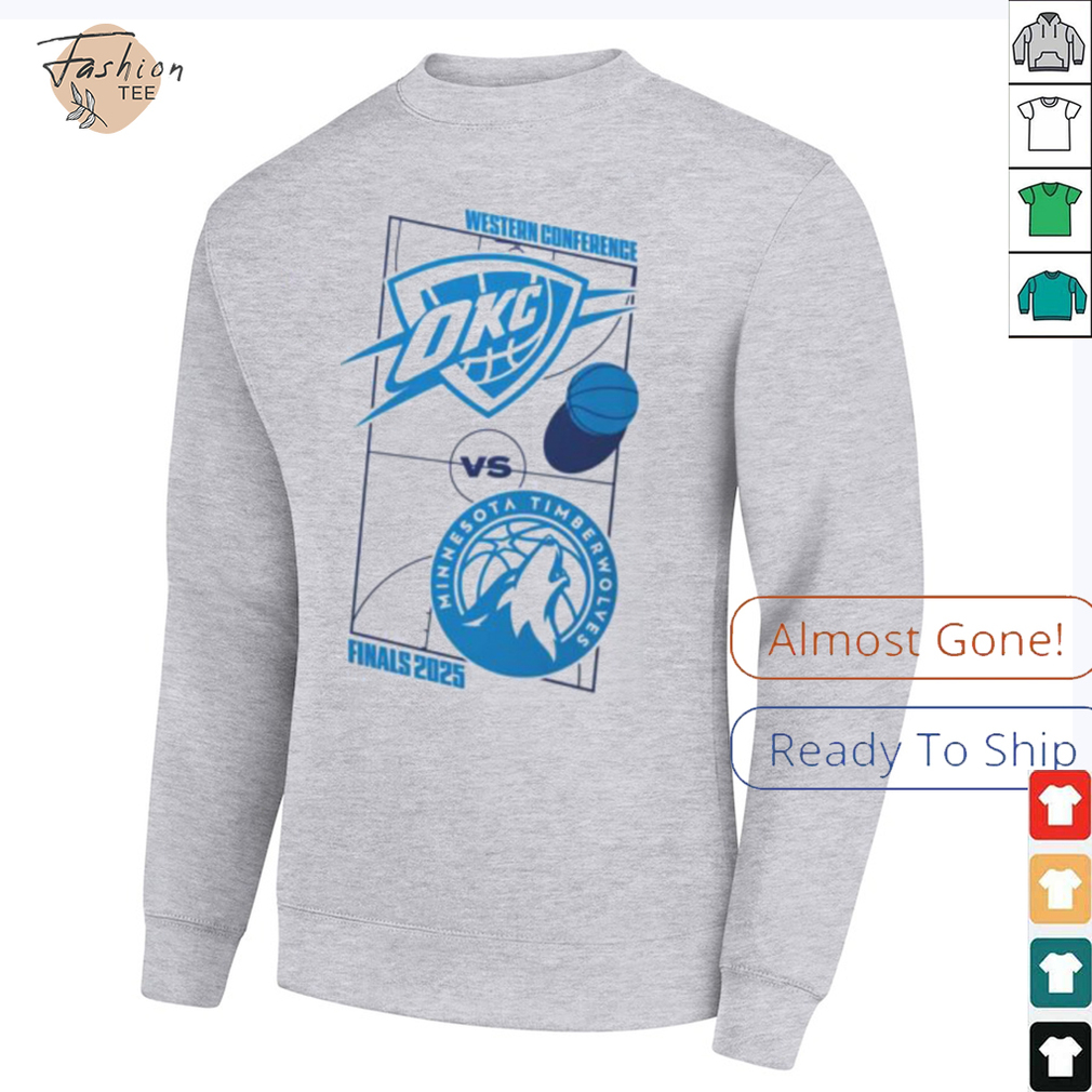 NBA 2025 Western Conference Finals Matchup Oklahoma City Thunder Vs Minnesota Timberwolves Classic T Shirt NBA 2025 Western Conference Finals Matchup Oklahoma City Thunder Vs Minnesota Timberwolves Classic T Shirt