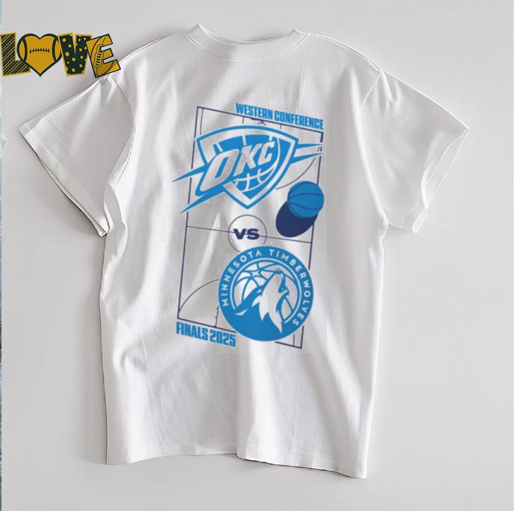 NBA 2025 Western Conference Finals Matchup Oklahoma City Thunder Vs Minnesota Timberwolves Classic T Shirt NBA 2025 Western Conference Finals Matchup Oklahoma City Thunder Vs Minnesota Timberwolves Classic T Shirt