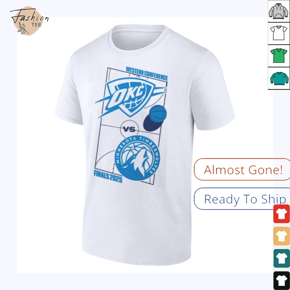NBA 2025 Western Conference Finals Matchup Oklahoma City Thunder Vs Minnesota Timberwolves Classic T Shirt NBA 2025 Western Conference Finals Matchup Oklahoma City Thunder Vs Minnesota Timberwolves Classic T Shirt