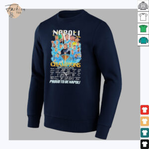 Napoli FC Serie A 2024 2025 Champions Proud To Be Napoli Signatures T shirts