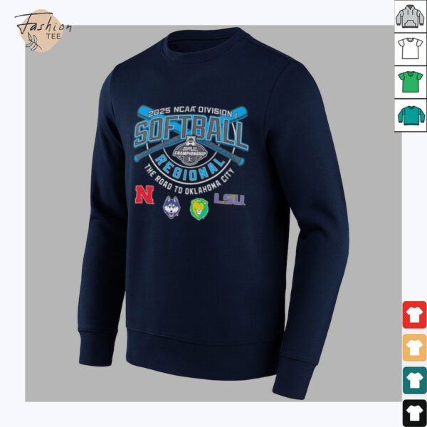 Nebraska Huskies Southeastern Louisiana LSU NCAA Division I Softball Regional 2025 shirt