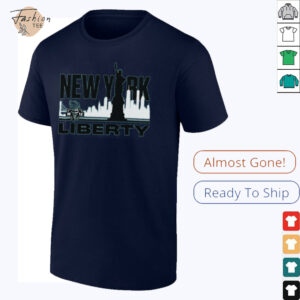 New York Liberty Sportiqe Unisex Skyline Comfy Tri Blend T Shirt