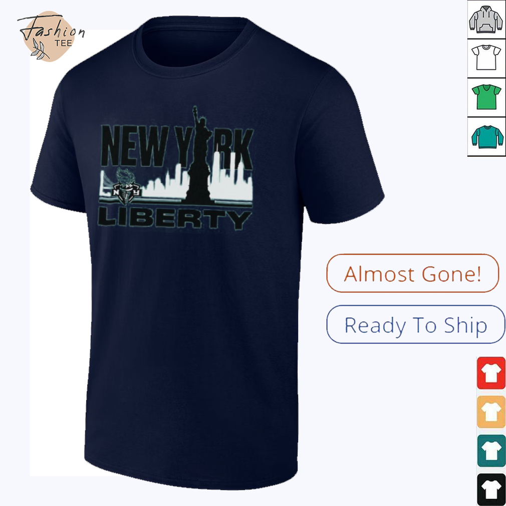 New York Liberty Sportiqe Unisex Skyline Comfy Tri Blend T Shirt New York Liberty Sportiqe Unisex Skyline Comfy Tri Blend T Shirt